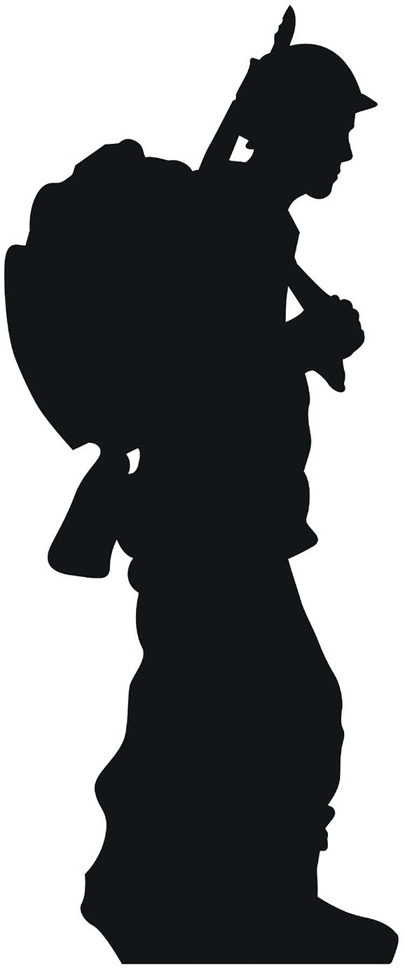 Star Cutouts Soldier Silhouette Cardboard Cutout