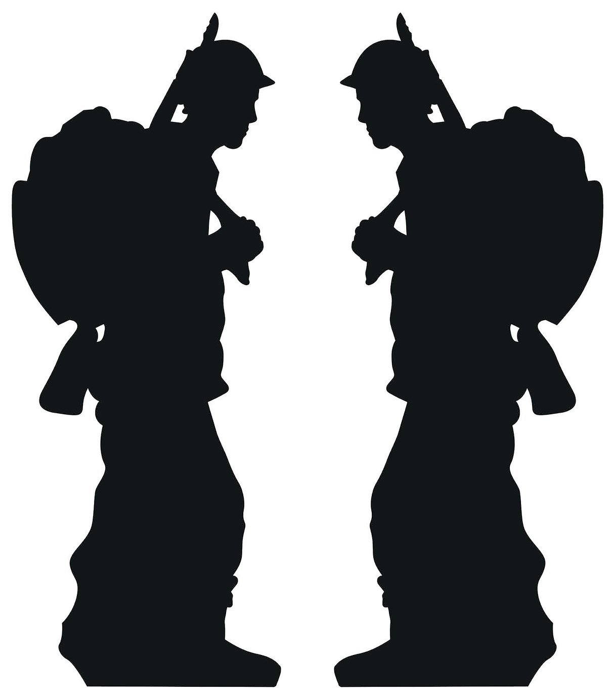 Star Cutouts Solider Silhouette Double Pack Cardboard Cutout