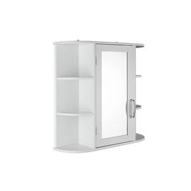 Argos Home Mirrored Cabinet with Shelves - White