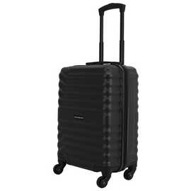 Featherstone 4 Wheel Hard Suitcase - Cabin, Black