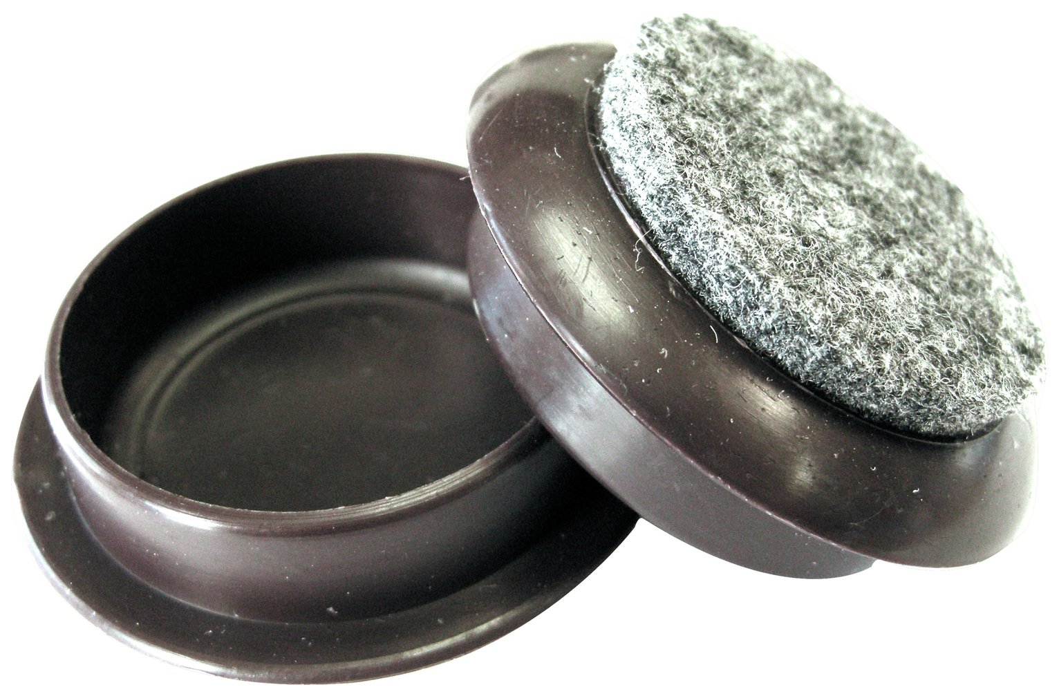 Argos Home Felt Base 44mm Brown Castor Cups - 4 pack