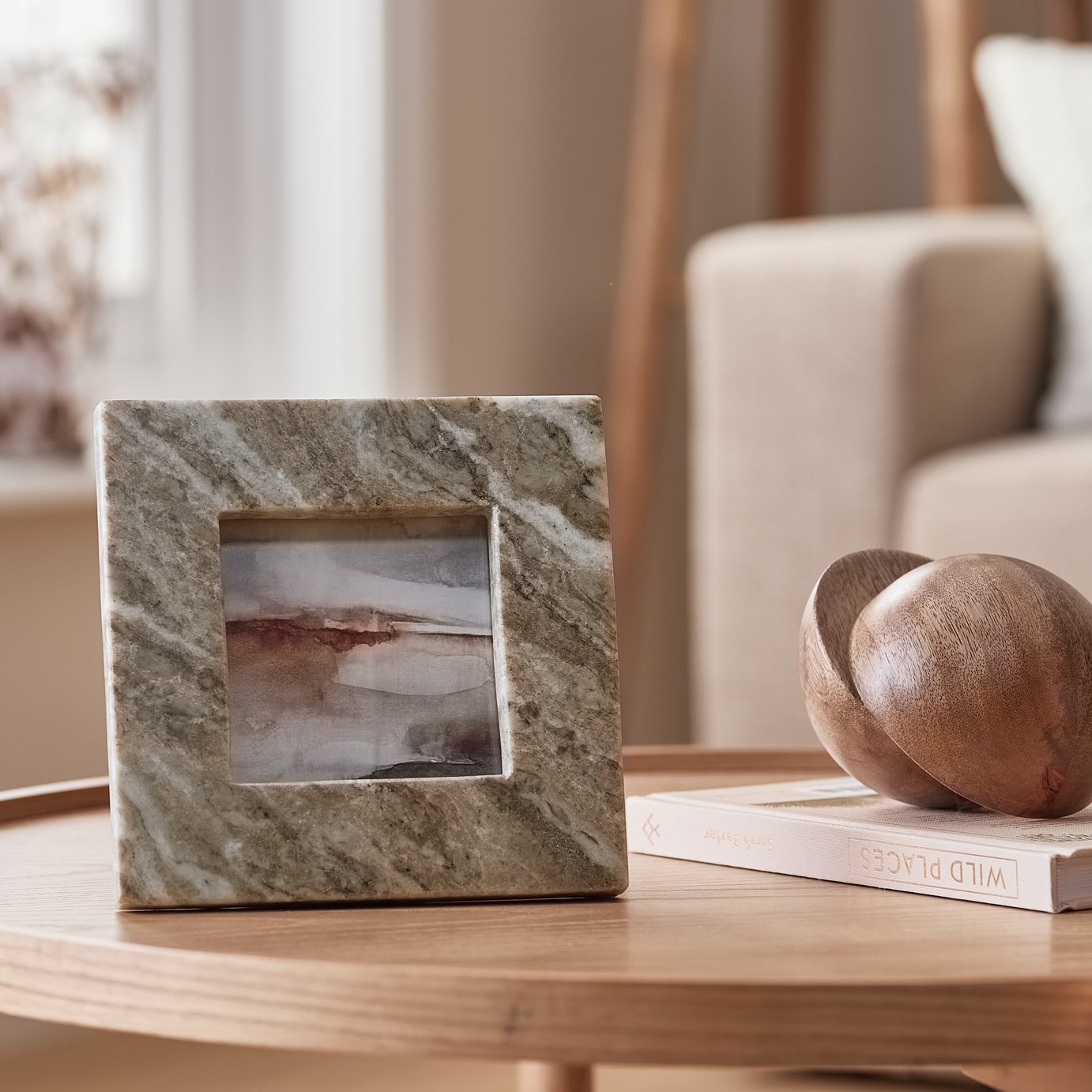 Habitat Marble Picture Frame - 4x4"