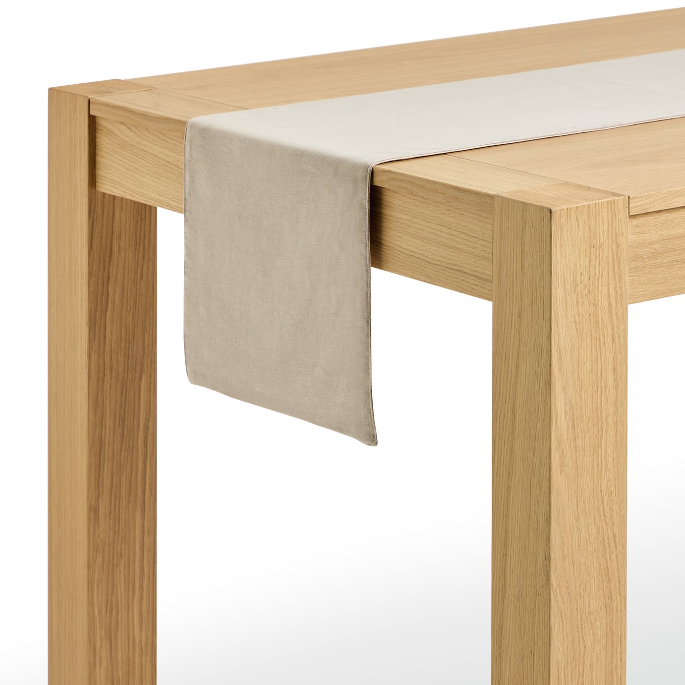 Habitat Cotton Velvet Mix Reversible Table Runner - Grey