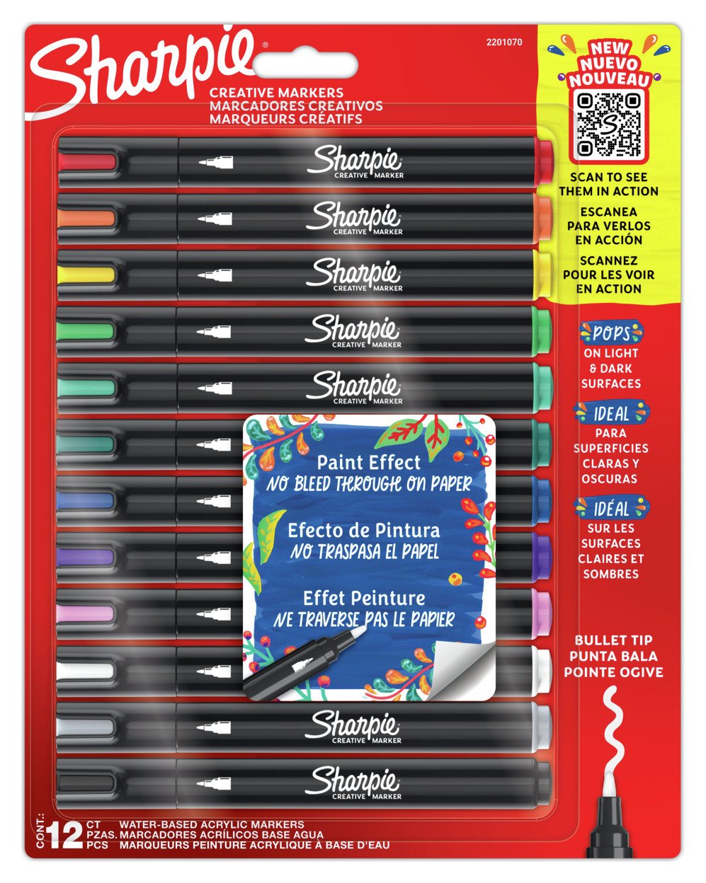 Sharpie Bullet Tip Creative Markers - 12 Pack 