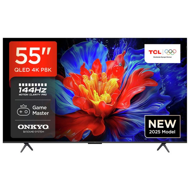 Buy TCL 55 Inch 55P8K-UK Smart 4K Ultra HD HDR QLED TV