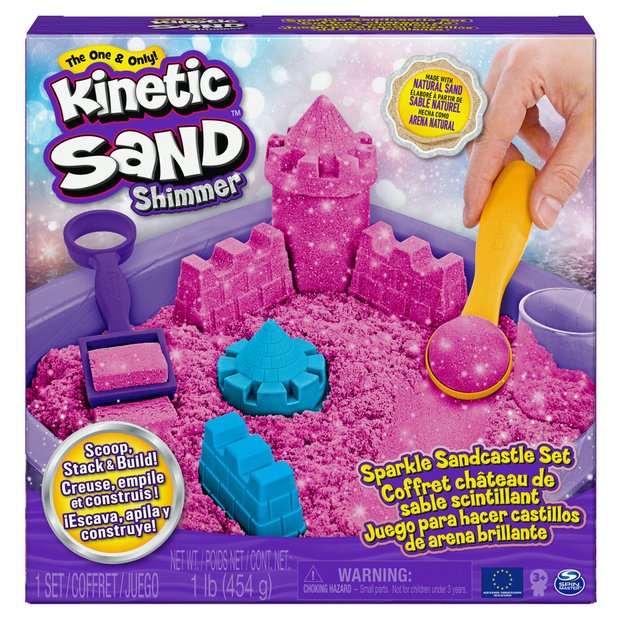 Buy Kinetic Sand Shimmer Sparkle Sandcastle Set | Dough and modelling toys  | Argos