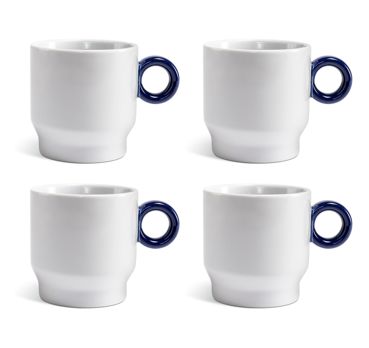 Designed by Sebastian Conran Set of 4 Coffee Cups - Blue