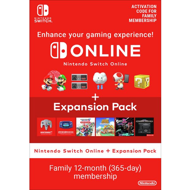 Buy Nintendo Switch Online Family Membership Expansion Pack