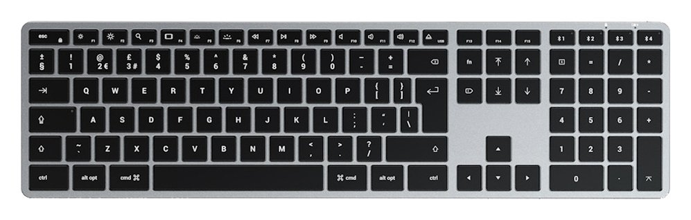 SATECHI Slim X3 Backlit Wireless Keyboard - Grey