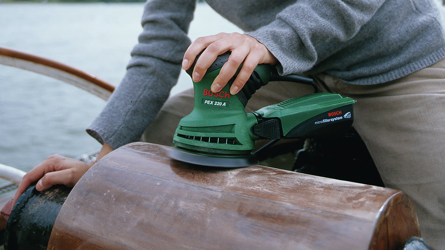 Bosch PEX 220 A Corded Random Orbit Sander - 220W