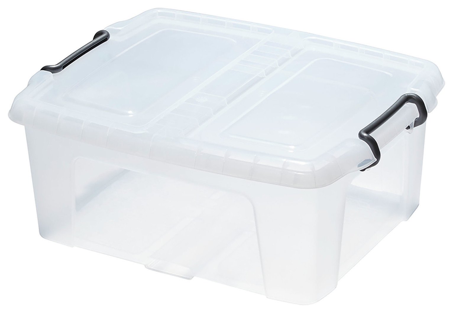 Strata Smart 24L Plastic Storage Boxes with Lid - Clear