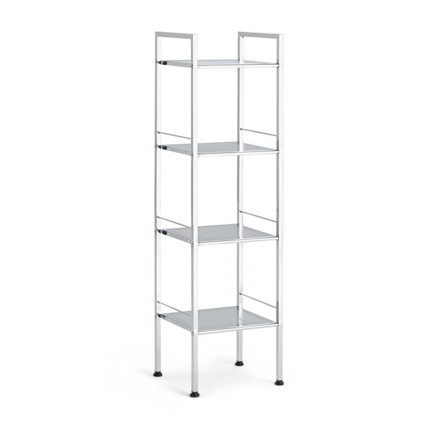 4 tier deals shelving unit white