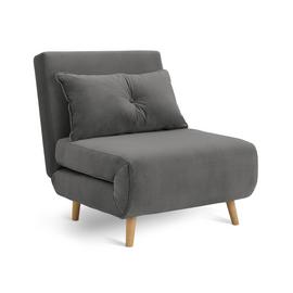 Habitat Roma Single Compact Fabric Chairbed - Grey