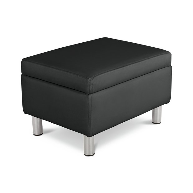 Small leather deals pouffe