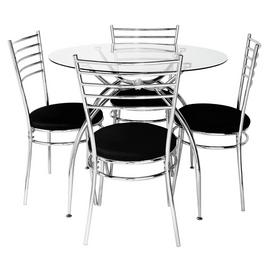 Argos Home Lusi Glass Dining Table & 4 Chairs