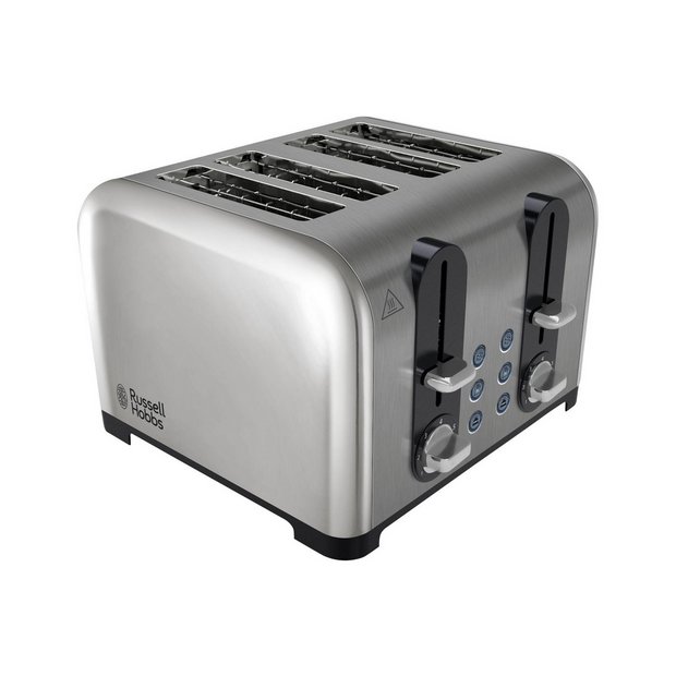 Buy Russell Hobbs 22404 Wide Slot 4 slice Toaster - St/Steel at Argos ...