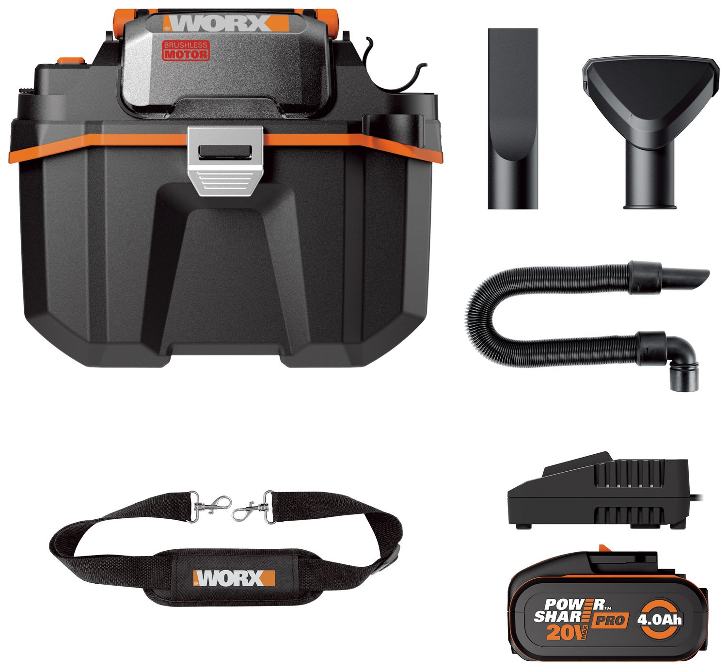 Worx  Cordless Compact Wet and Dry Vacuum Cleaner - 20V