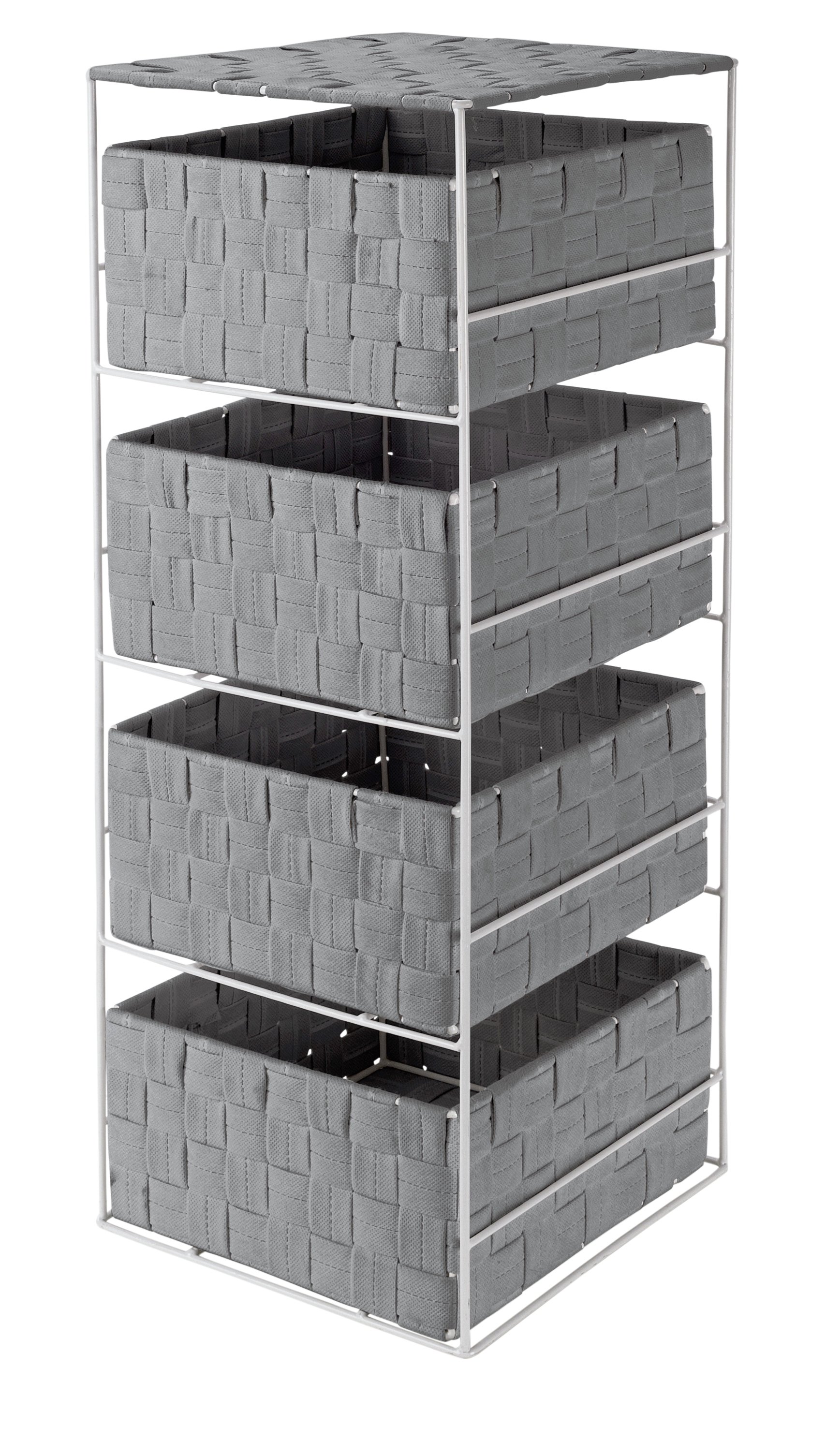 Argos Home 4 Drawer Woven Bathroom Storage Unit - Dove Grey