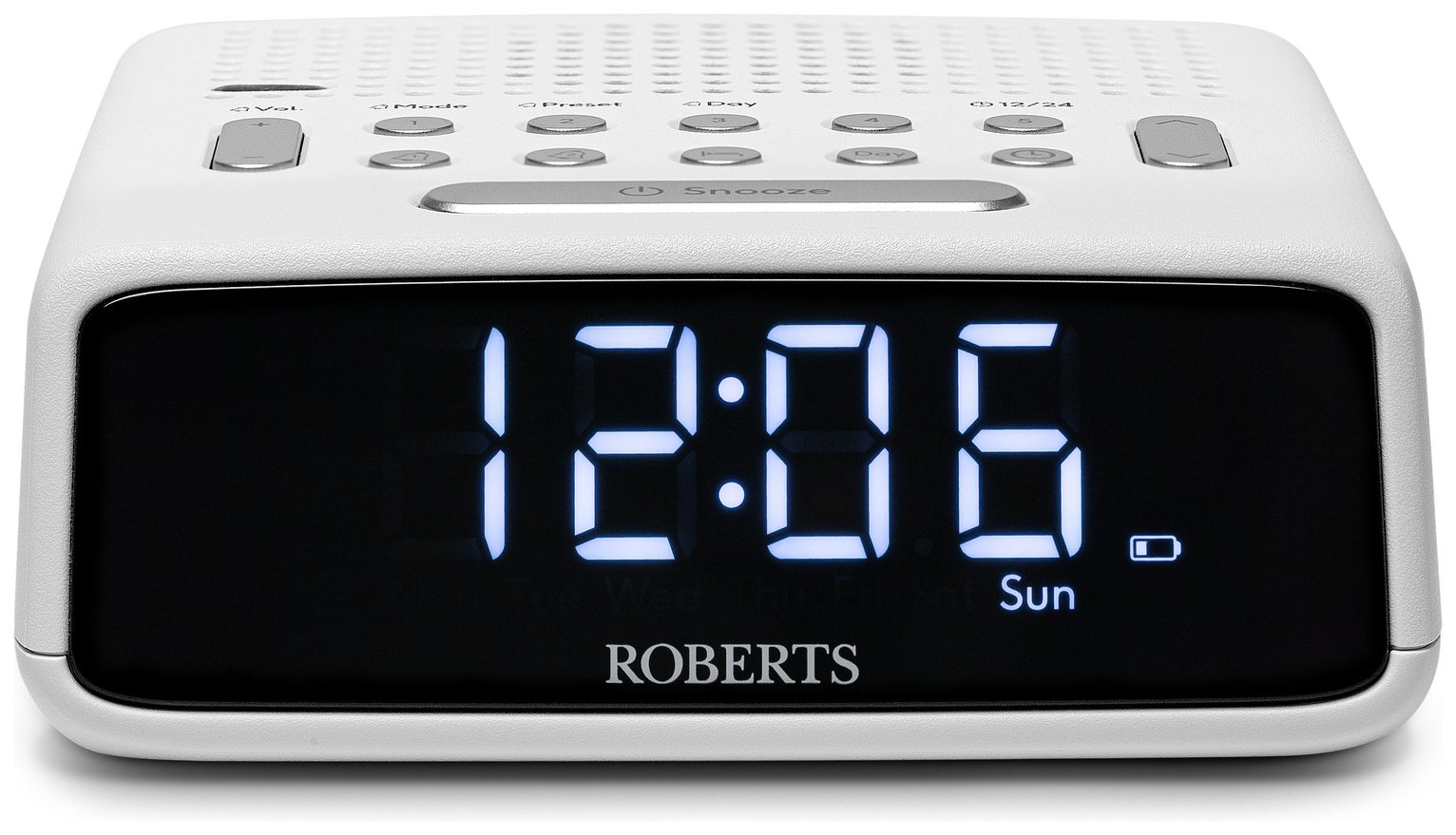 Roberts Ortus FM Clock Radio - White