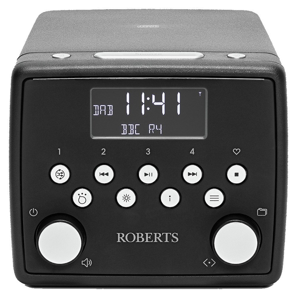 Roberts SOUND49BK DAB+/FM/CD/Bluetooth Clock Radio - Black