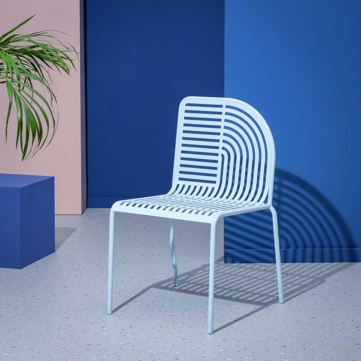 Habitat 60 Lucinda Metal Garden Chair - Blue