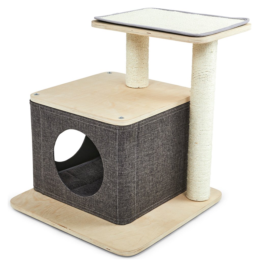 Petface Cat Hide Box with Scratch Platform