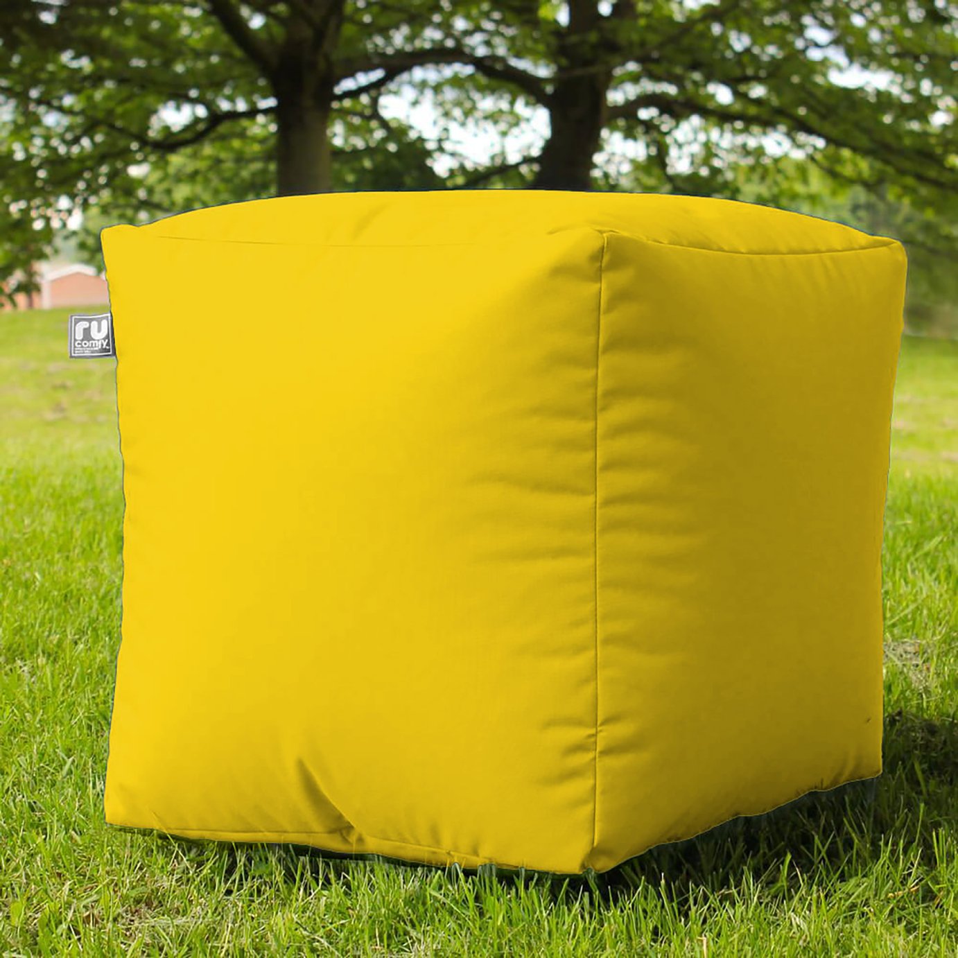 rucomfy Indoor Outdoor Cube Bean Bag - Yellow
