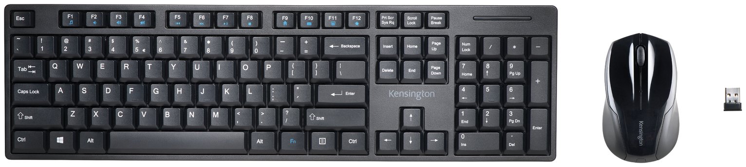 Kensington K75230UK Wireless Mouse and Keyboard - Black