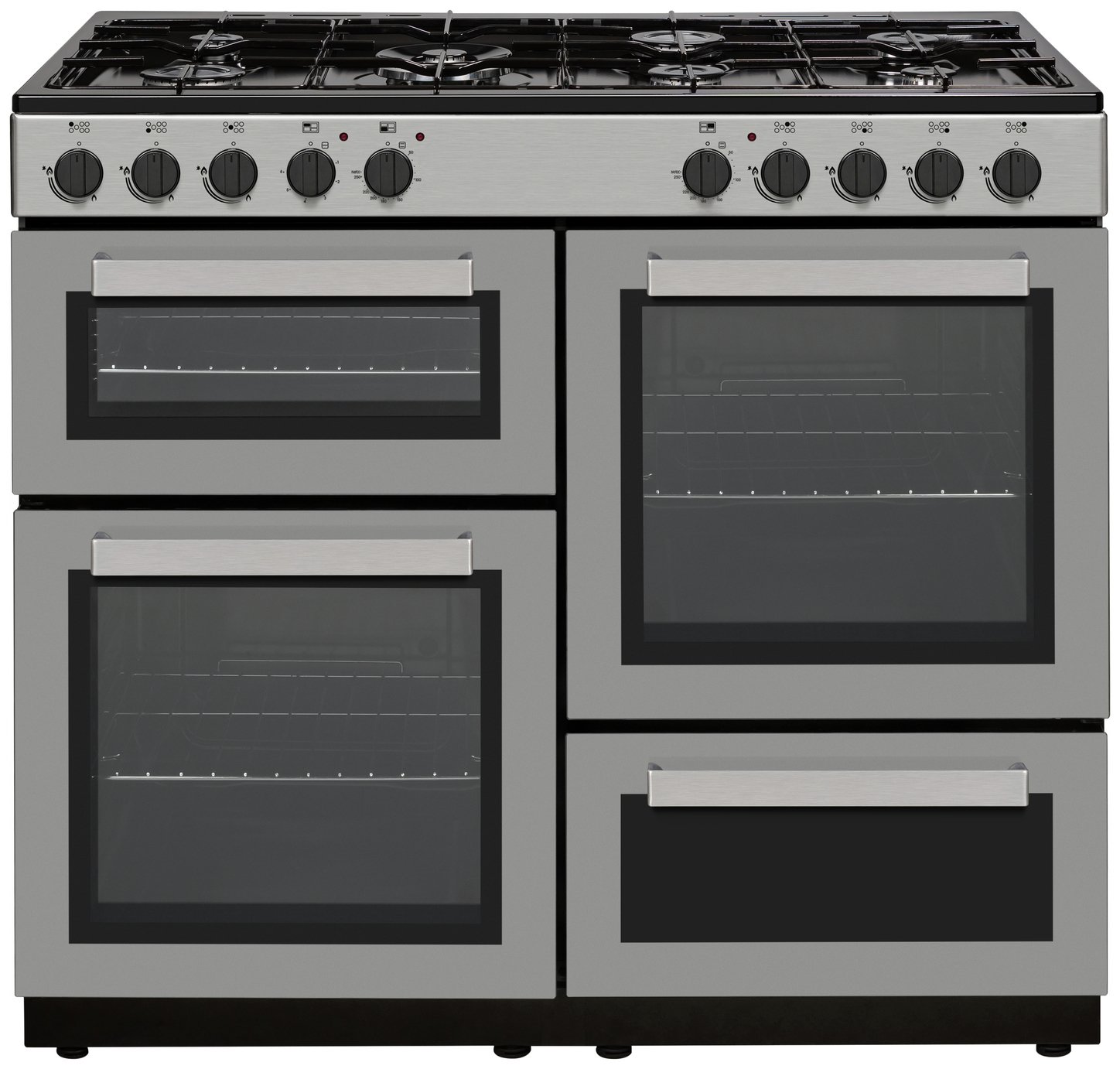 Bush BRC100RDHESSL 100cm Dual Fuel Range Cooker - Black