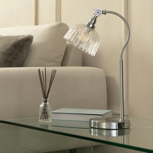 Buy Habitat Gooseneck 47cm Metal Table Lamp - Chrome | Table lamps | Habitat