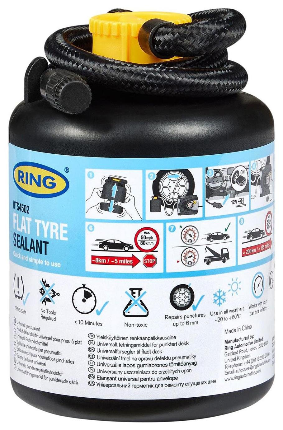 Ring Flat Tyre Repair Sealant Bottle