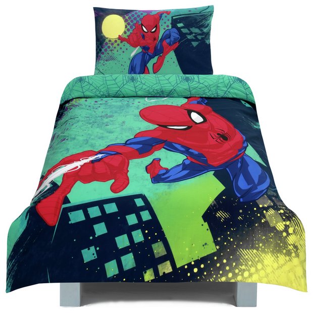 Spiderman cot cheap bed duvet set