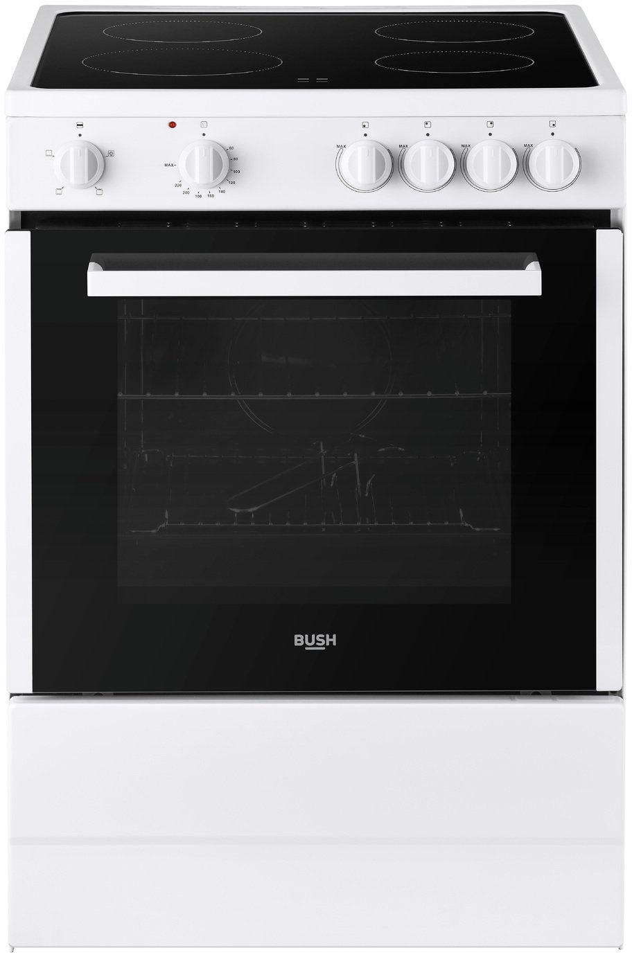 Bush B60SCWX 60cm Single Cavity Electric Cooker - White