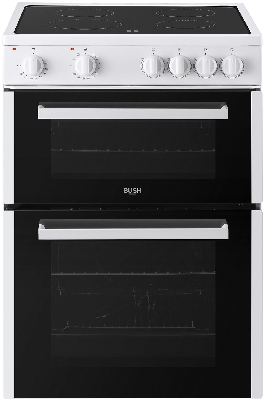 Bush B60TCWX 60cm Twin Cavity Electric Cooker - White