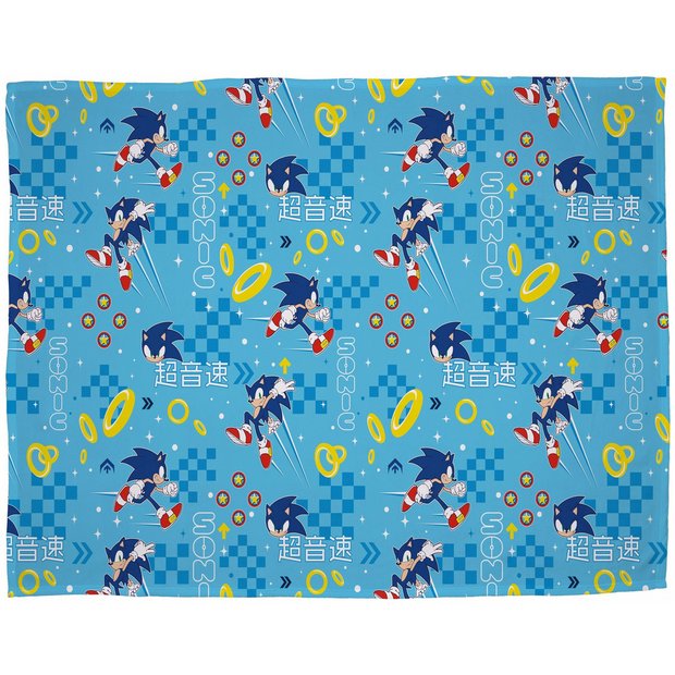 Buy Sonic Kids Fleece Throw Multicolured 150X100cm Blankets and throws Argos