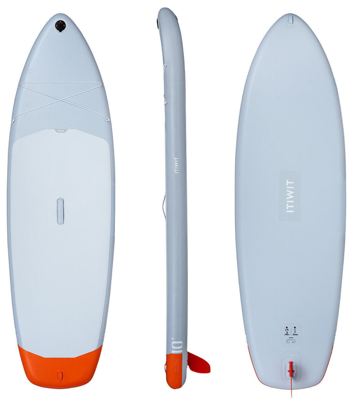 Decathlon SUP 100 Stand Up Paddleboard Large Pack - Grey