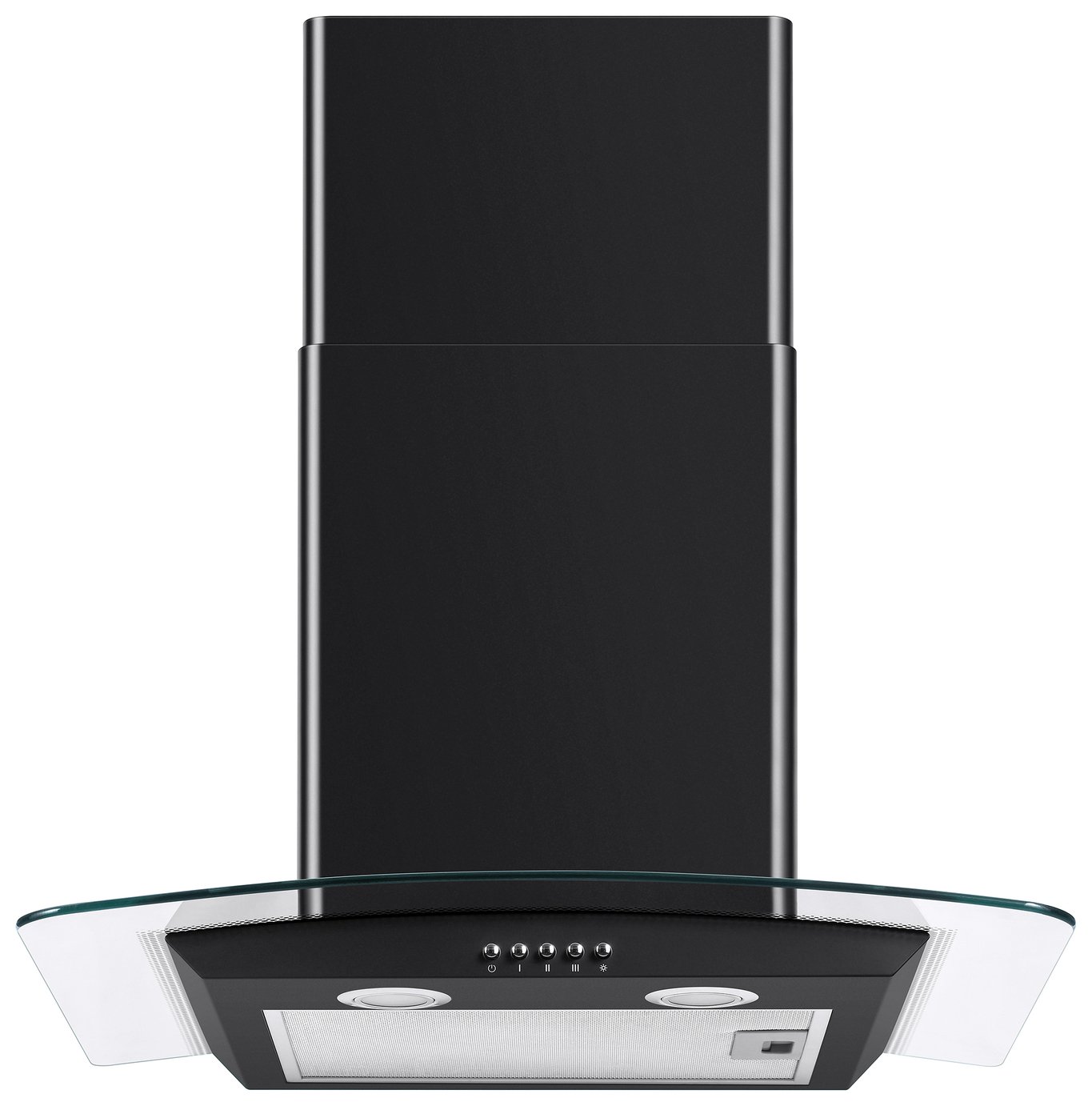 Bush BGH60BK 60cm Chimney Cooker Hood - Black