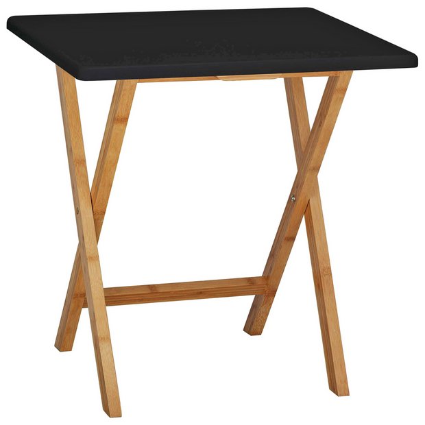 Black wood best sale folding table