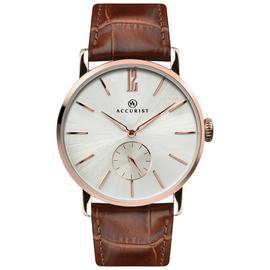 Accurist Men's Brown Leather Strap Watch