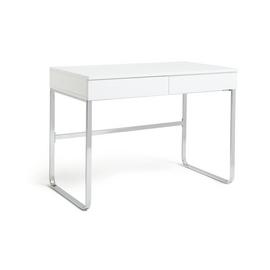 Habitat Sammy 2 Drawer Desk - White Gloss