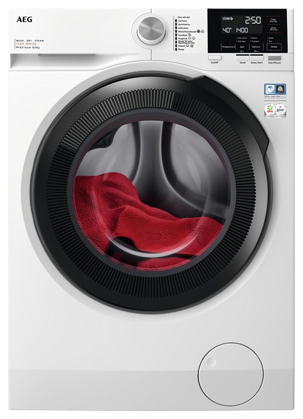 AEG LWR7185M4B 8KG/5KG 1400 Spin Washer Dryer - White