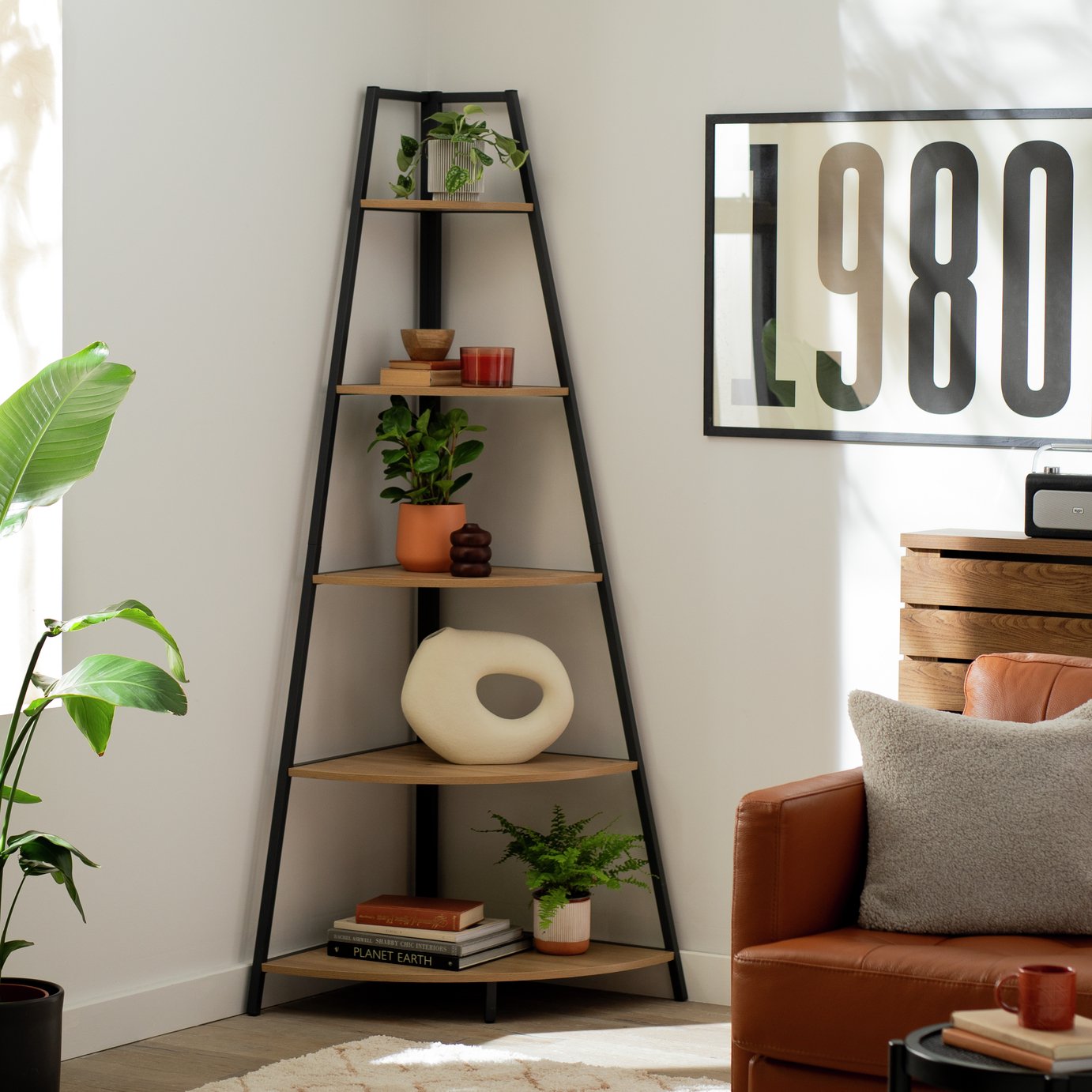 Argos Home Loft Living Medium Corner Shelving Unit - Oak