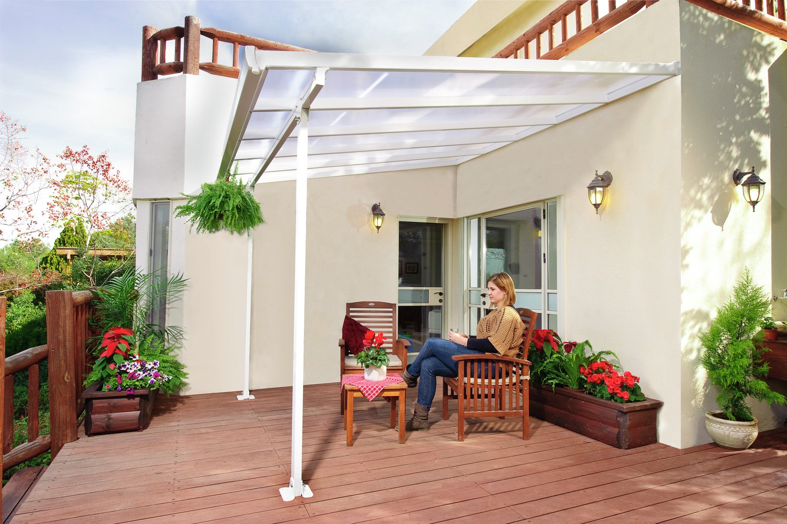 Palram Feria 3 X 3m Patio Cover - White