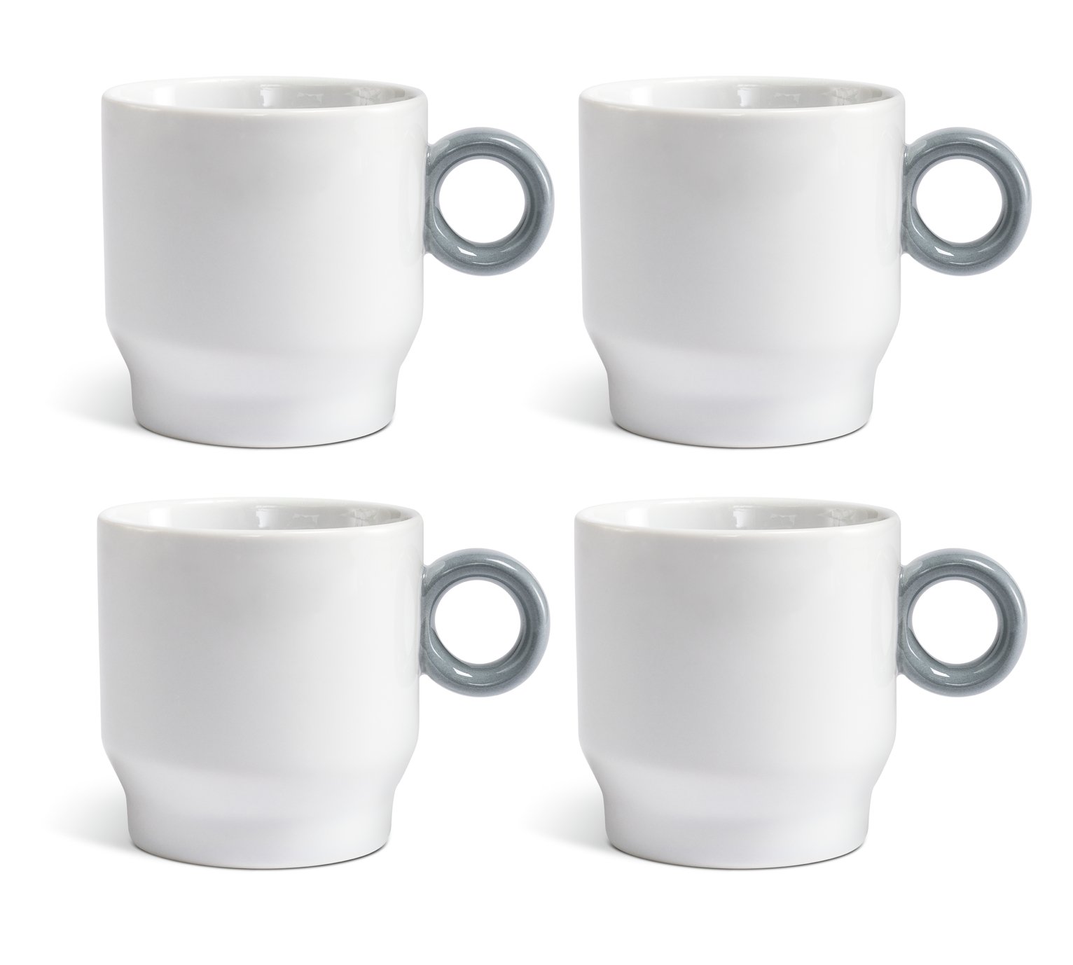 Designed by Sebastian Conran Set of 4 Coffee Cups - Grey