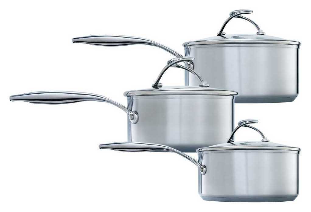 Circulon S Series 3 Piece Stainless Steel Pan Set - Metallic