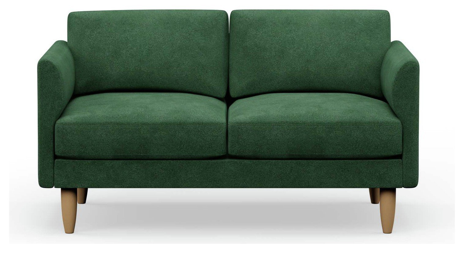 Hutch Velvet Curve Arm 2 Seater Sofa - Sage Green