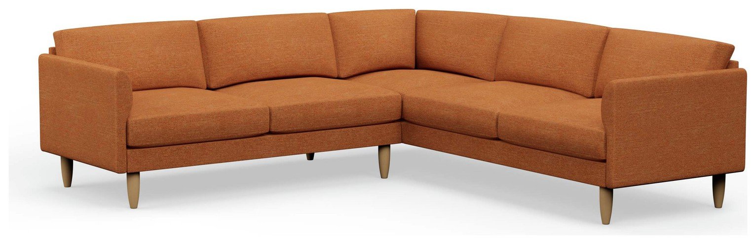 Hutch Curve Arm 7 Seater Corner Sofa