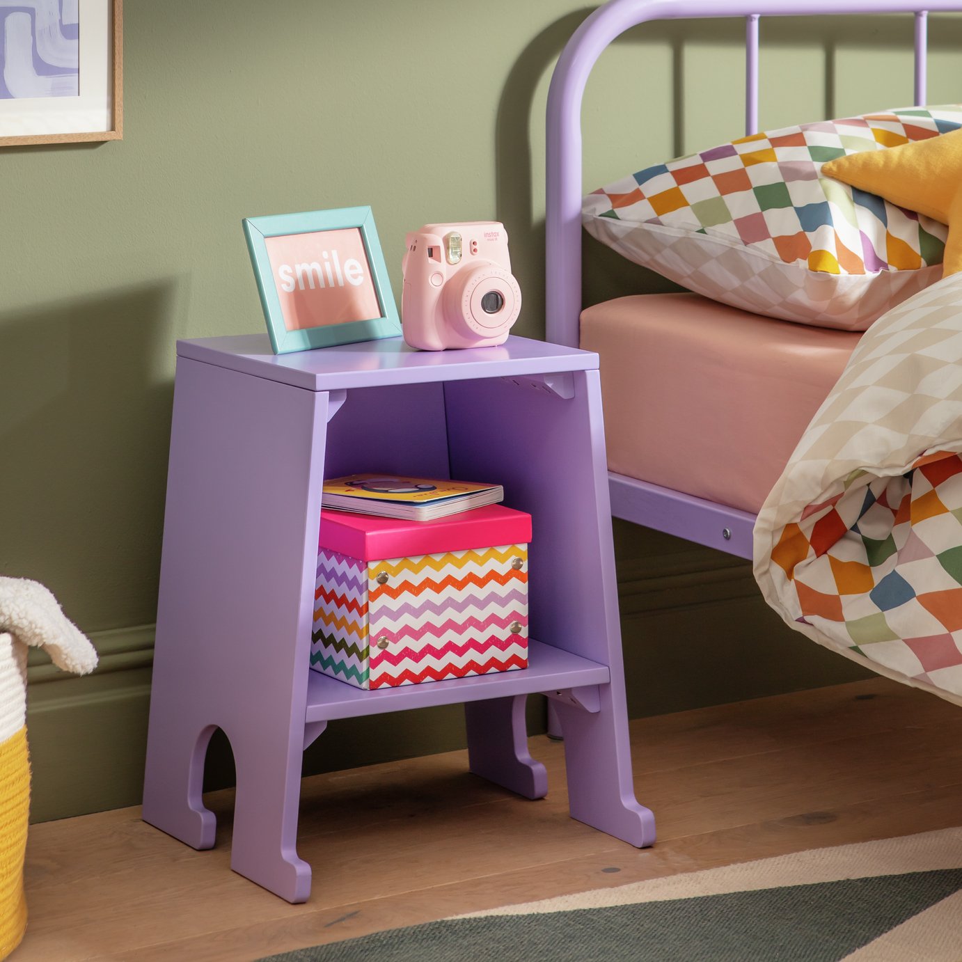 Habitat Kids Darby Bedside Table - Lilac