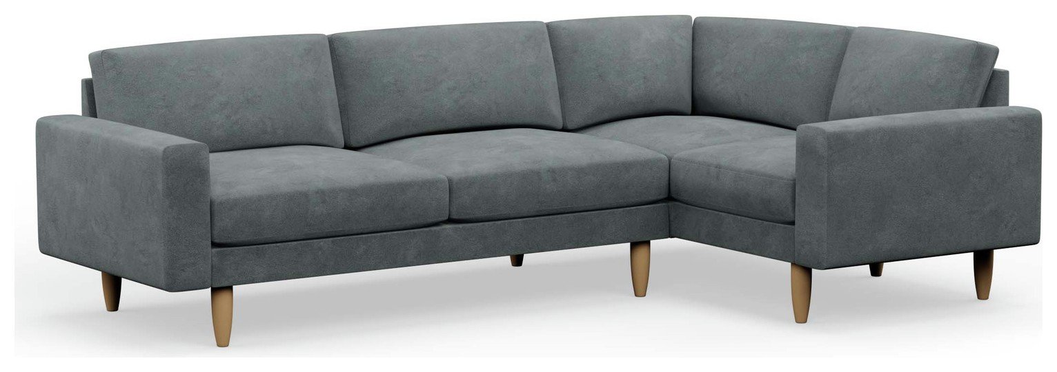 Hutch Slim Block Arm 5 Seater Corner Sofa
