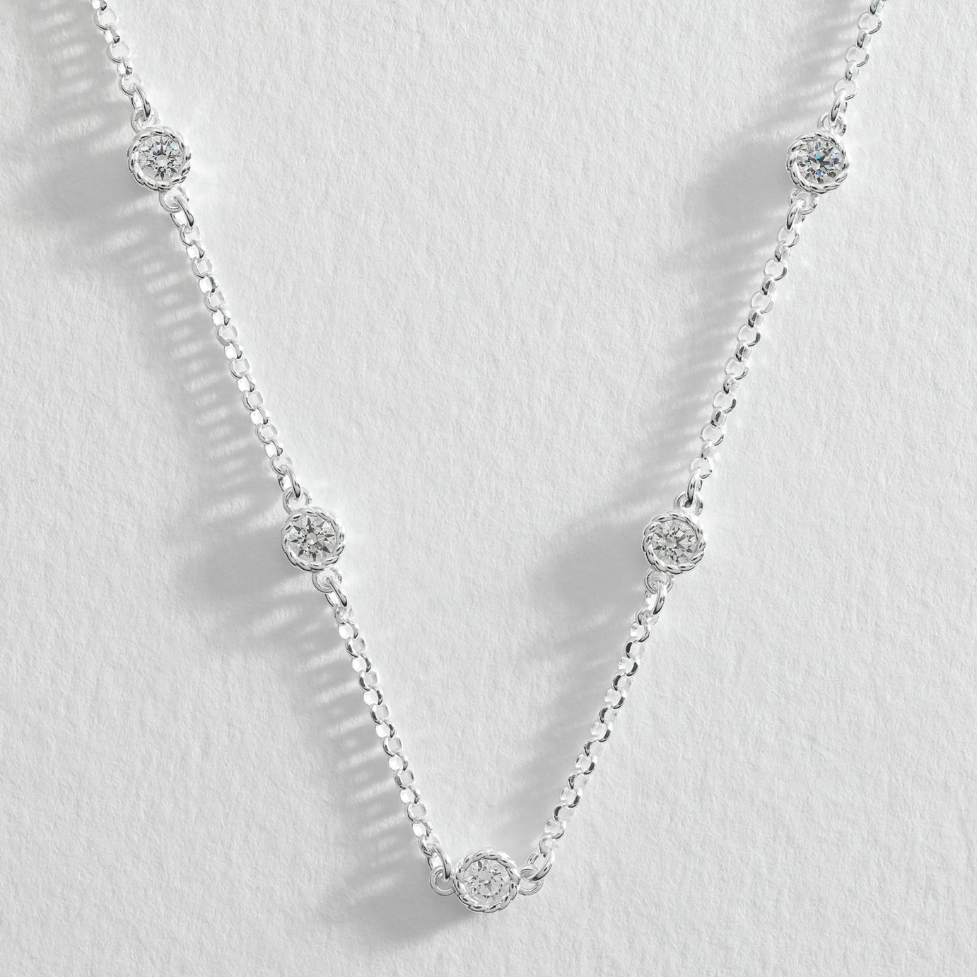 Revere Sterling Silver Cubic Zirconia Necklace
